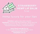 STRAWBERRY & HEMP Moisturising Lip Balm 5ml