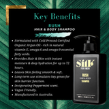 Men's Sulfate Free Argan Hair & Body Shampoo